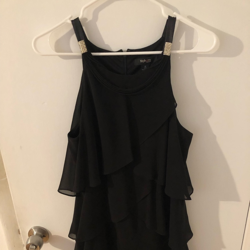 Black cocktail dress.